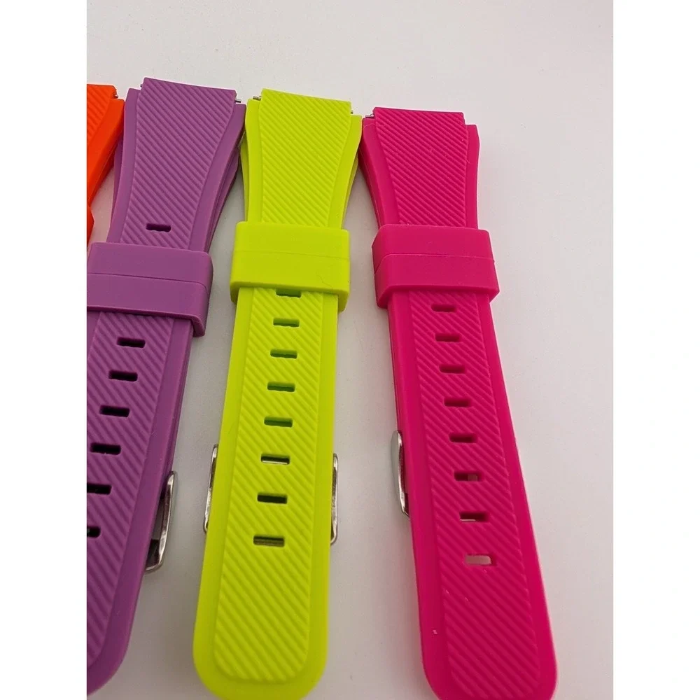Lot of 6 Samsung Gear‎ S3 Silicone Sport Replacement Straps